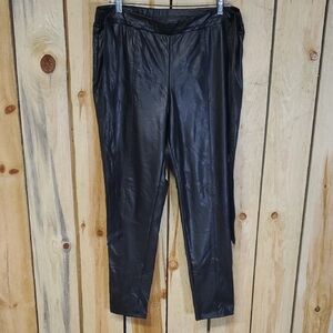 Womens Blashe Faux Leather Pants Size 1X Date Night Casual Office